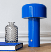 Lampe LED à poser bleue