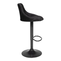 Lot de 2 tabourets de bar en velours noir ROBIN