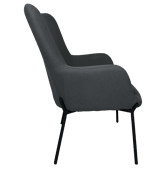 Fauteuil en tissu boucle gris