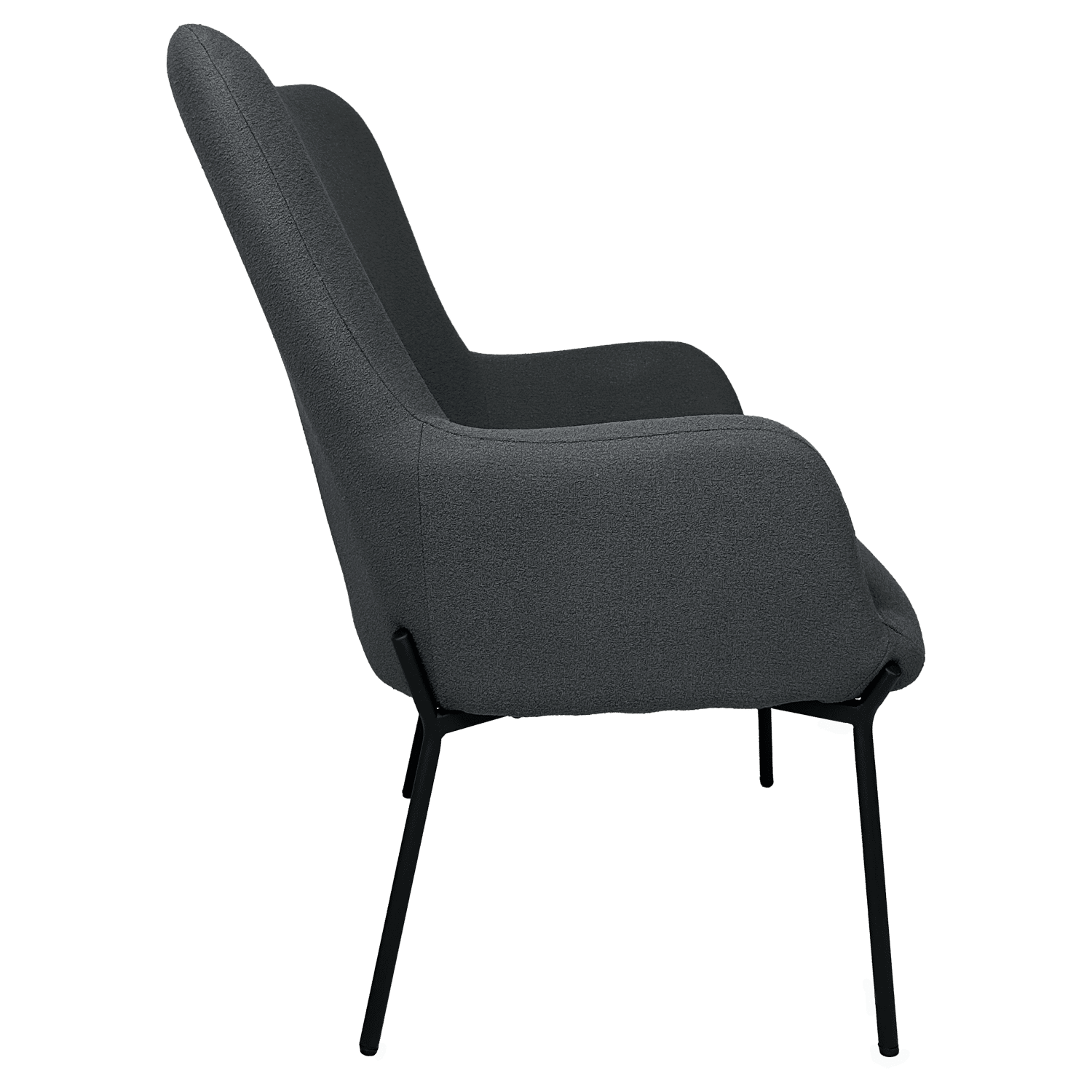 EIRA grijze fauteuil van lusstof