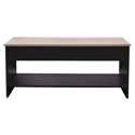 Table basse avec plateau relevable noire et bois HEDDA