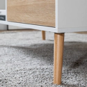 Table basse avec tiroir style scandinave blanche FREJA