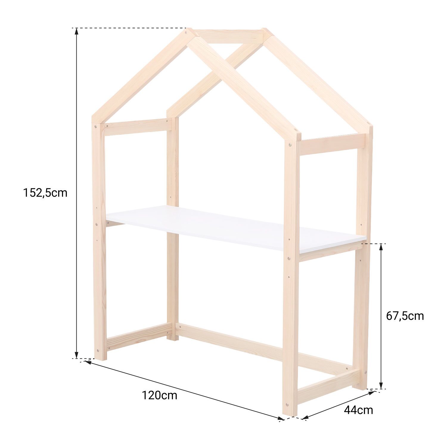 MARTIN Kinderschreibtisch Hütte, erweiterbar