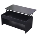 Table basse avec plateau relevable noire HEDDA