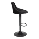 Tabouret de bar en velours noir ROBIN