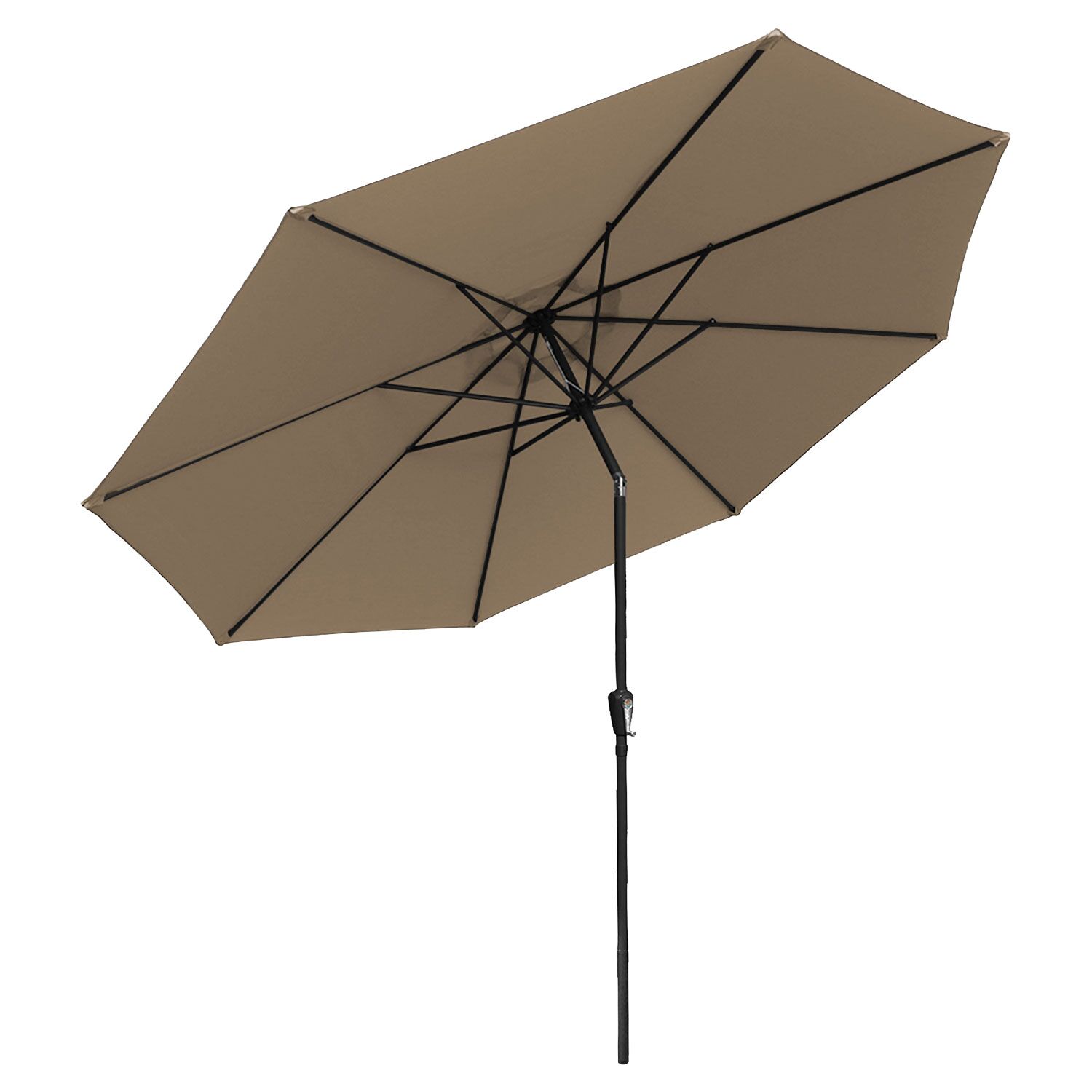 HAPUNA rechte ronde parasol 3,30m diameter taupe