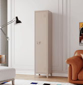 Armoire en métal 1 porte taupe