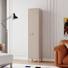 Metalen kast met 1 deur taupe
