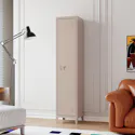 Armoire en métal 1 porte taupe
