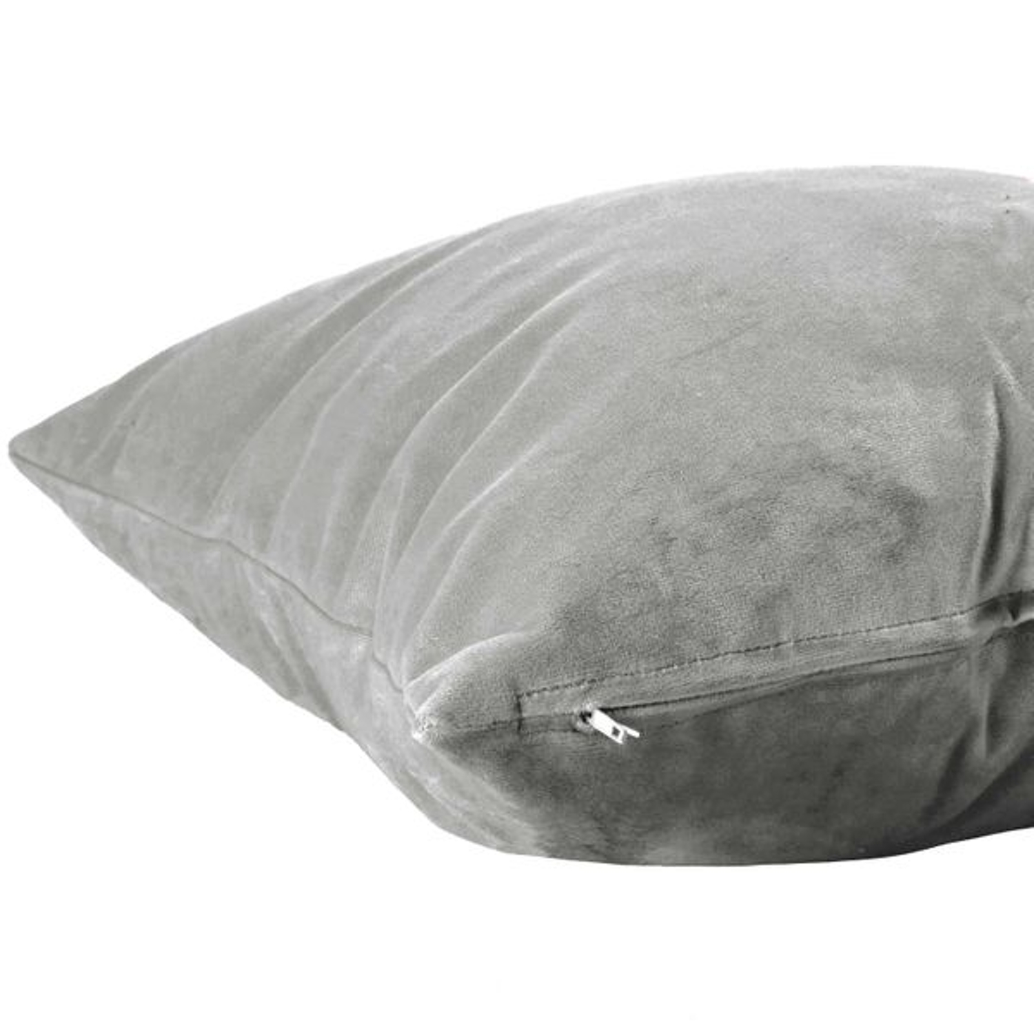 Cojín rectangular 45x45cm Nauru terciopelo gris