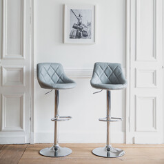 2er Set Barhockern grau JASPER