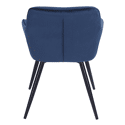 Silla vintage de terciopelo azul GISELE 