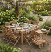Desserte de jardin en teck