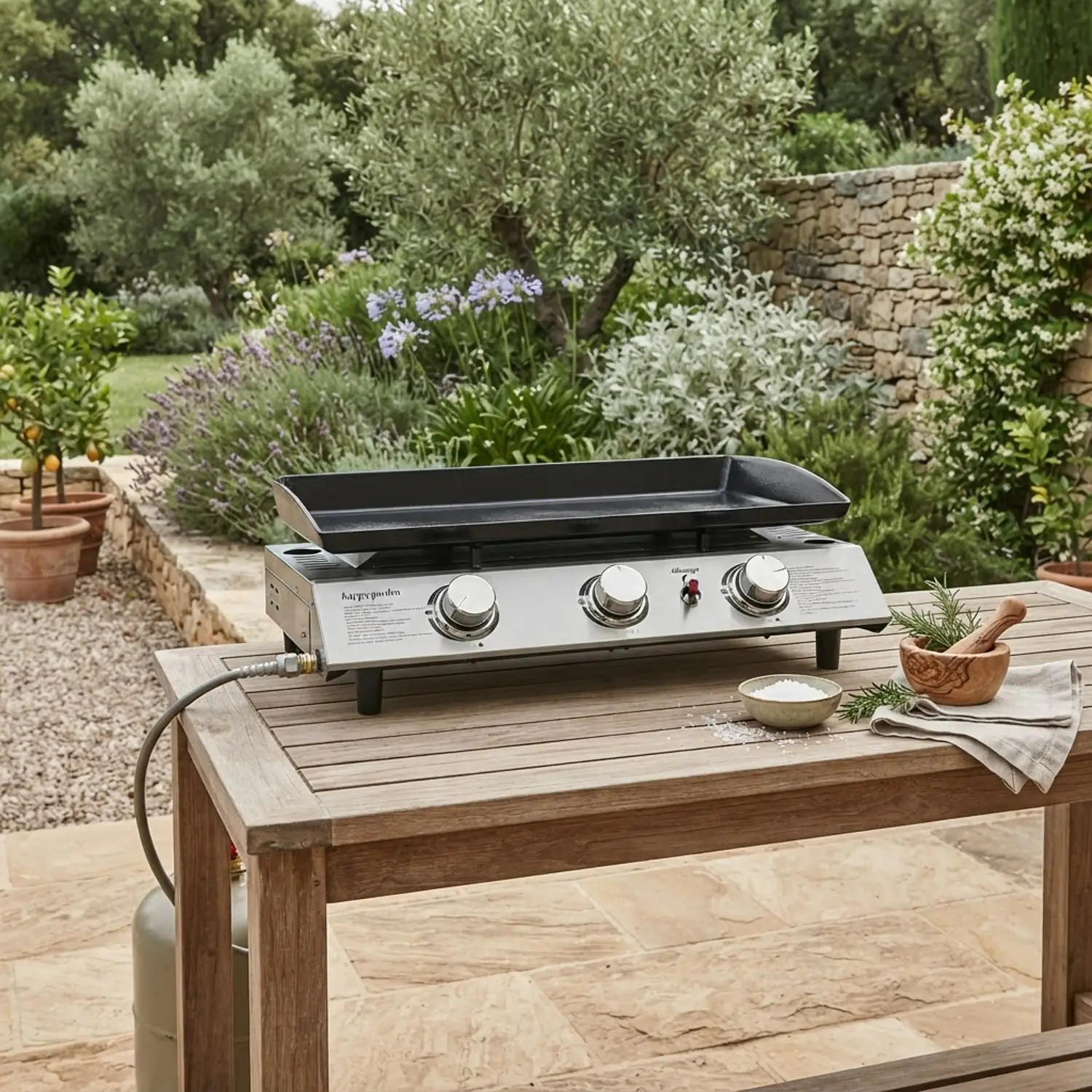 Plancha au gaz - 3 brûleurs 7,5kW