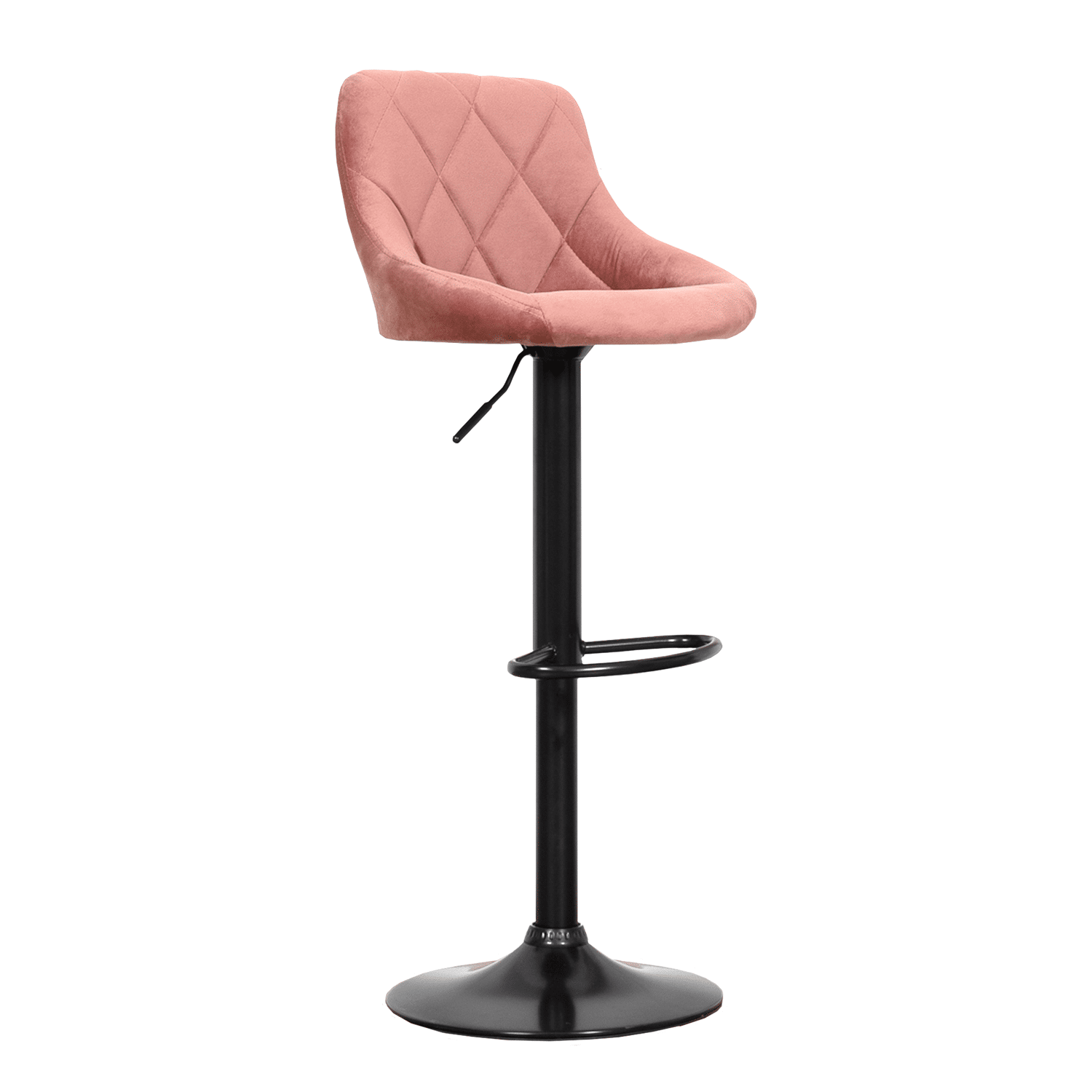 Tabouret de bar en velours rose ROBIN