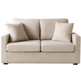 Canapé droit 2 places beige