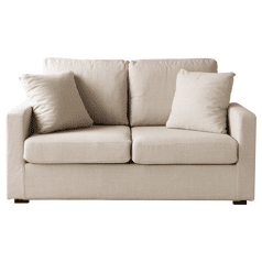 Canapé droit 2 places beige...