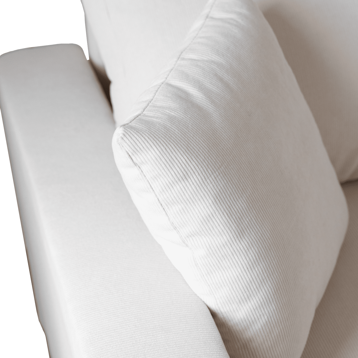 CLARK Divano letto angolare a 3 posti in velluto a coste beige