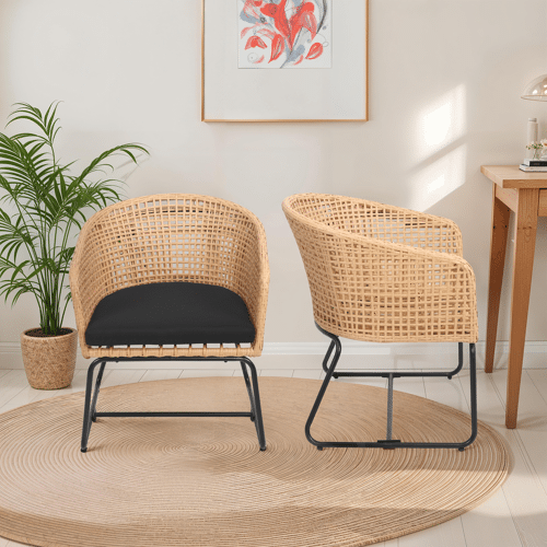 Set di 2 poltrone in rattan...