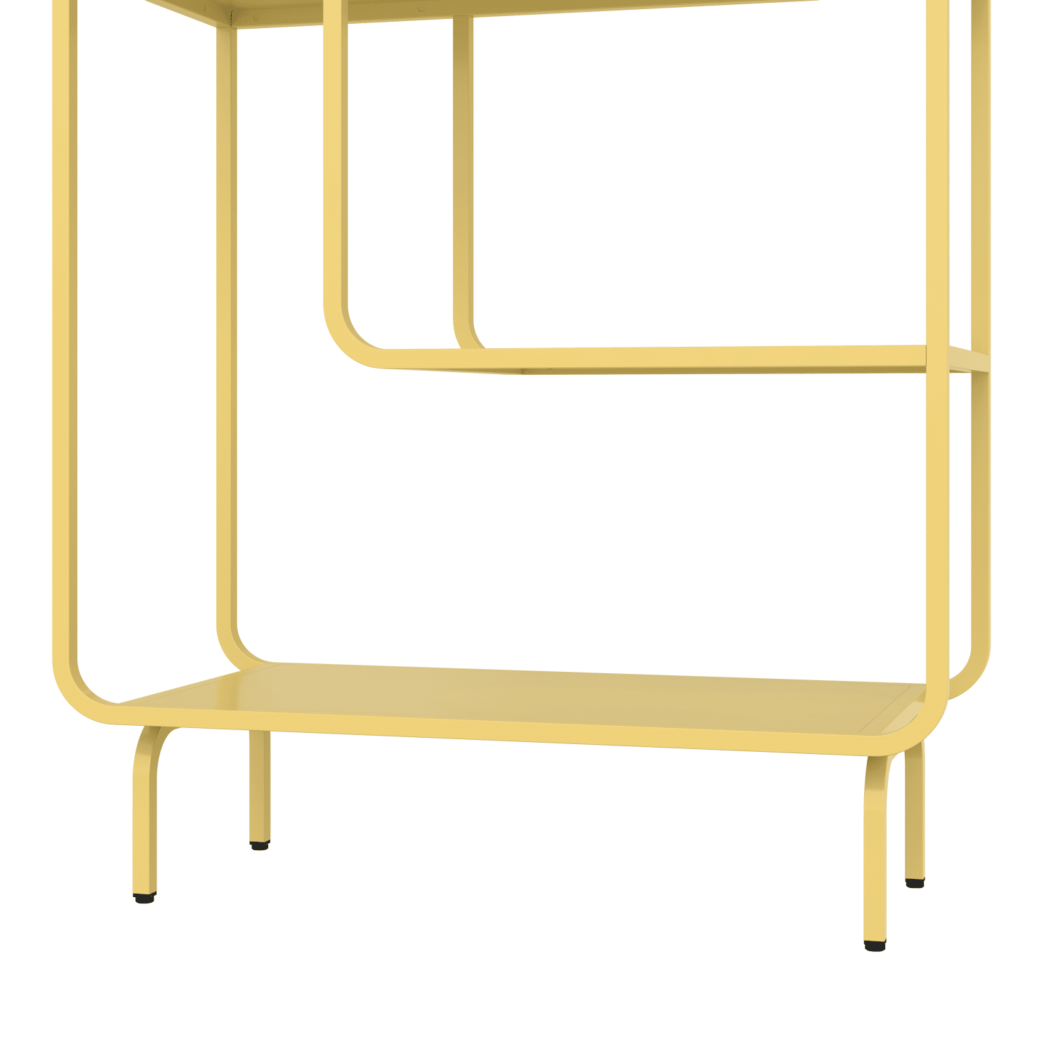 Console design en métal jaune