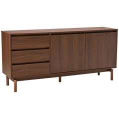Buffet en bois foncé 160cm...