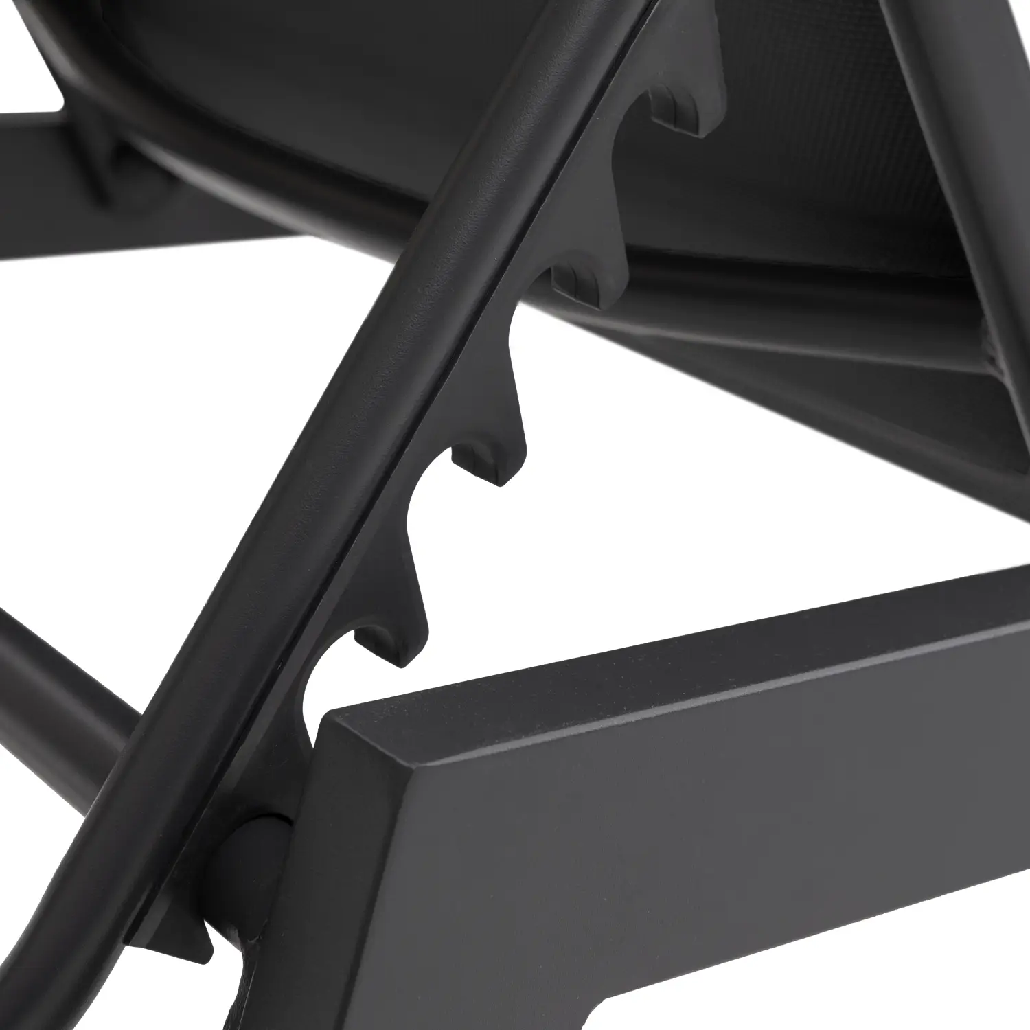 Bain de soleil en textilène noir - aluminium gris anthracite