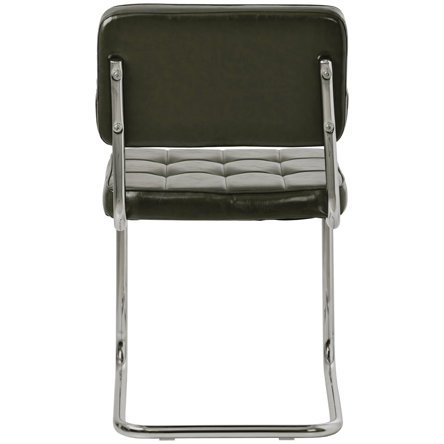 Set di 2 sedie cantilever in similpelle verde cachi MARIA