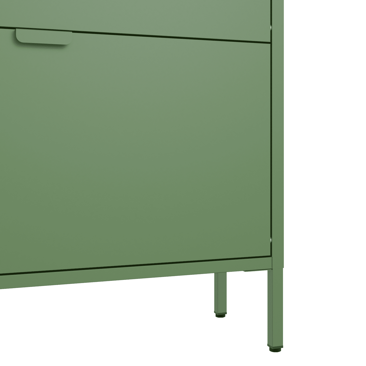 Mueble zapatero de metal verde caqui de 3 puertas MARION