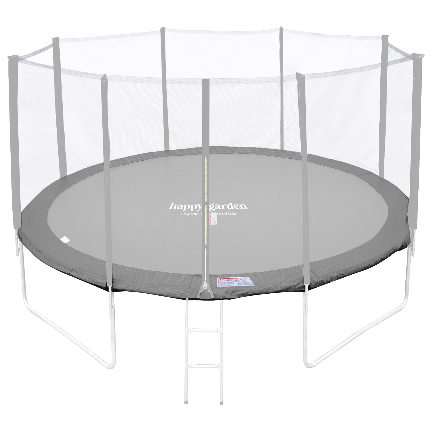 Umkehrbare Schutzmatte für Trampolin Ø370cm PERTH - grau/pink