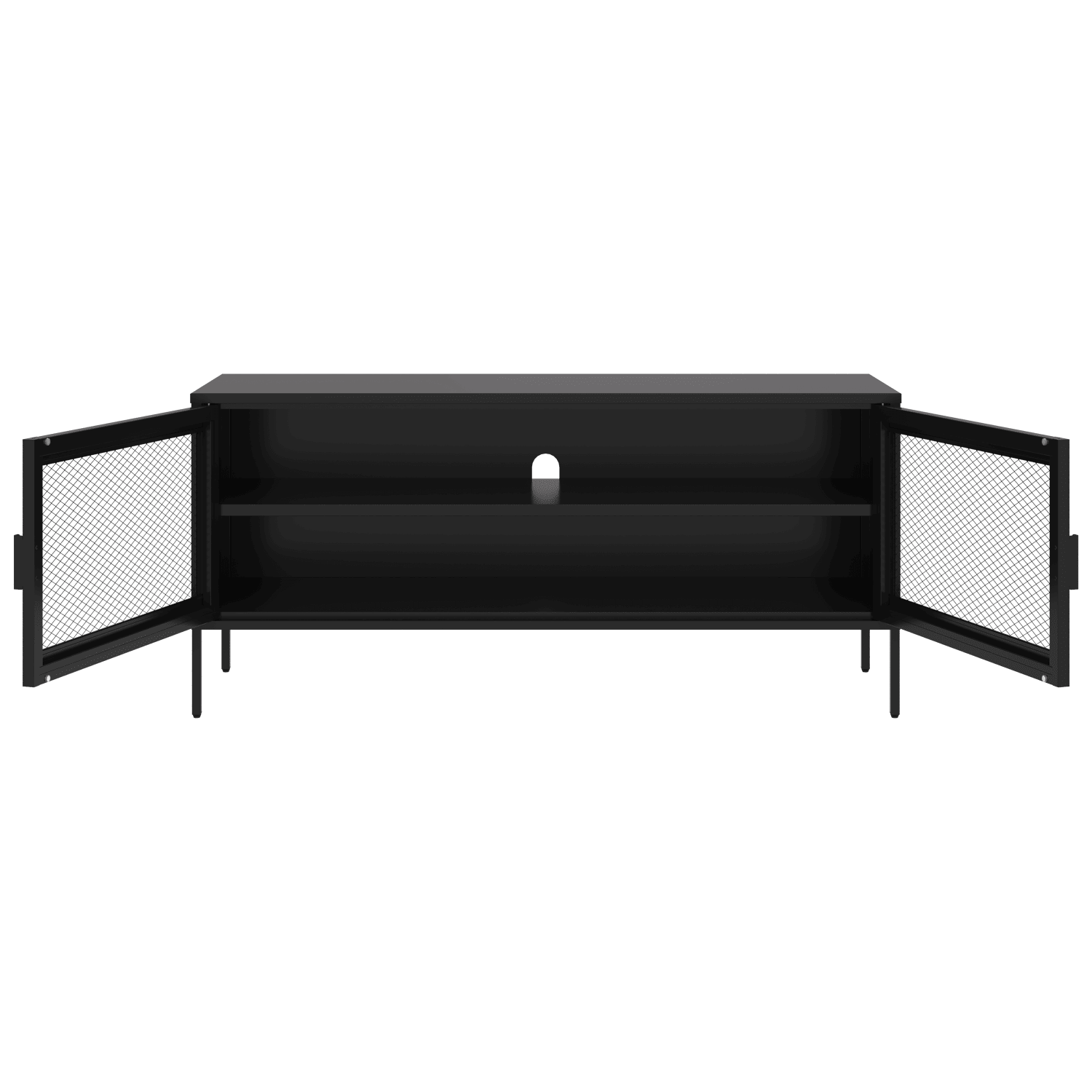TV-meubel in metaal 120cm zwart