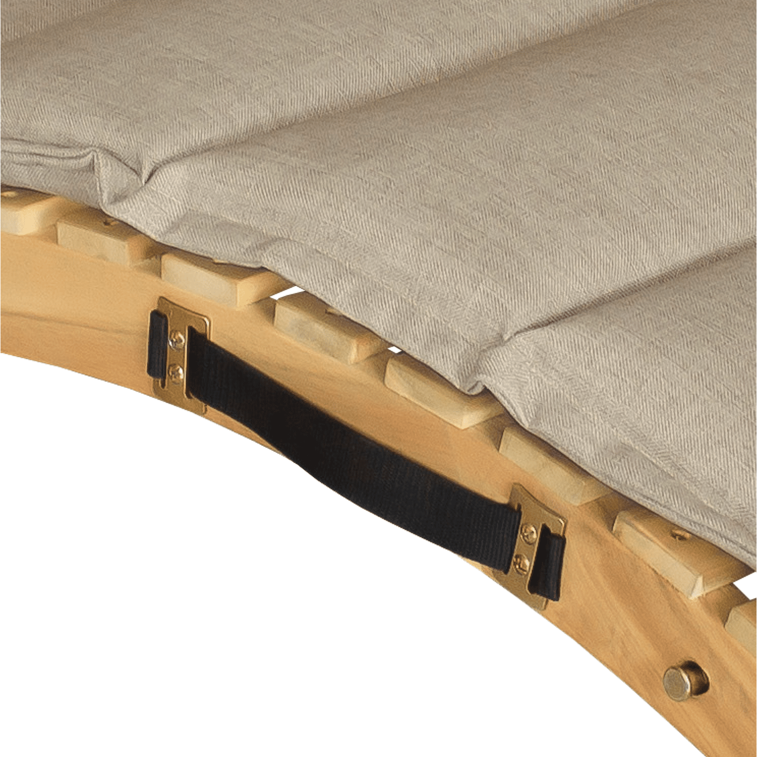 Sdraio pieghevole in acacia KOMODO - cuscino sabbia