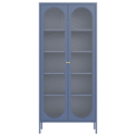 Armario de metal y cristal gris azulado 180cm YASMINE