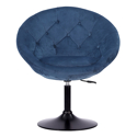 Tabouret de bar en velours bleu EDGAR