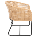 Set di 2 poltrone in rattan sintetico con cuscini RINA