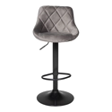 Lot de 2 tabourets de bar en velours gris ROBIN