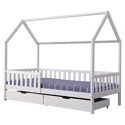 Kinderbed 190x90cm wit met lades MARCEAU