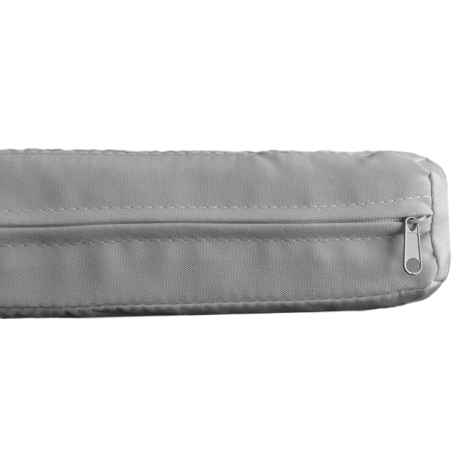 CORFOU tuinset in zwart gevlochten kunststof 4 zitplaatsen - grijze kussens