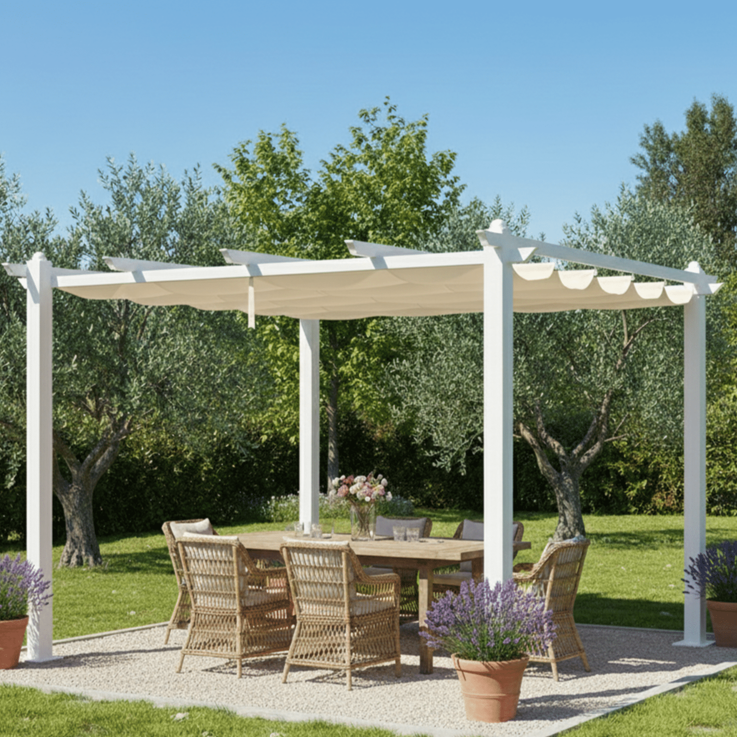 Toile pour pergola autoportante 3 × 3m CASSIS beige