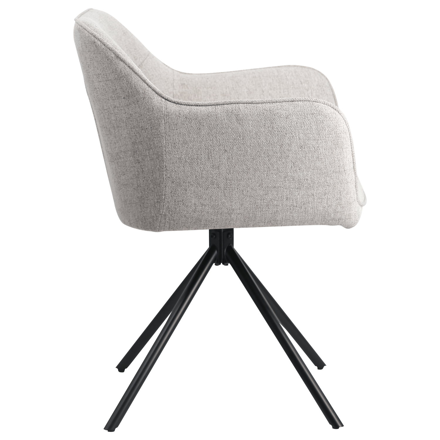 Lot de 2 chaises en tissu gris DANNA