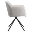 Lot de 2 chaises en tissu gris DANNA