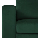 Canapé d'angle convertible JAMES 3 places en velours vert