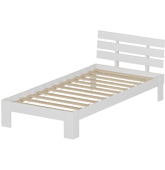 Lit en bois avec tête de...