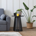 Table d'appoint ronde style scandinave noire LIV