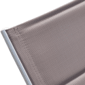 Set van 2 BARBADOS ligstoelen en bijzettafel in taupe textilene - wit aluminium