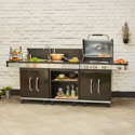 COOK'IN GARDEN - Cuisine extérieure modulable FIDGI 3 avec housse