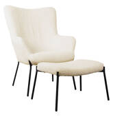 Fauteuil en tissu bouclette...
