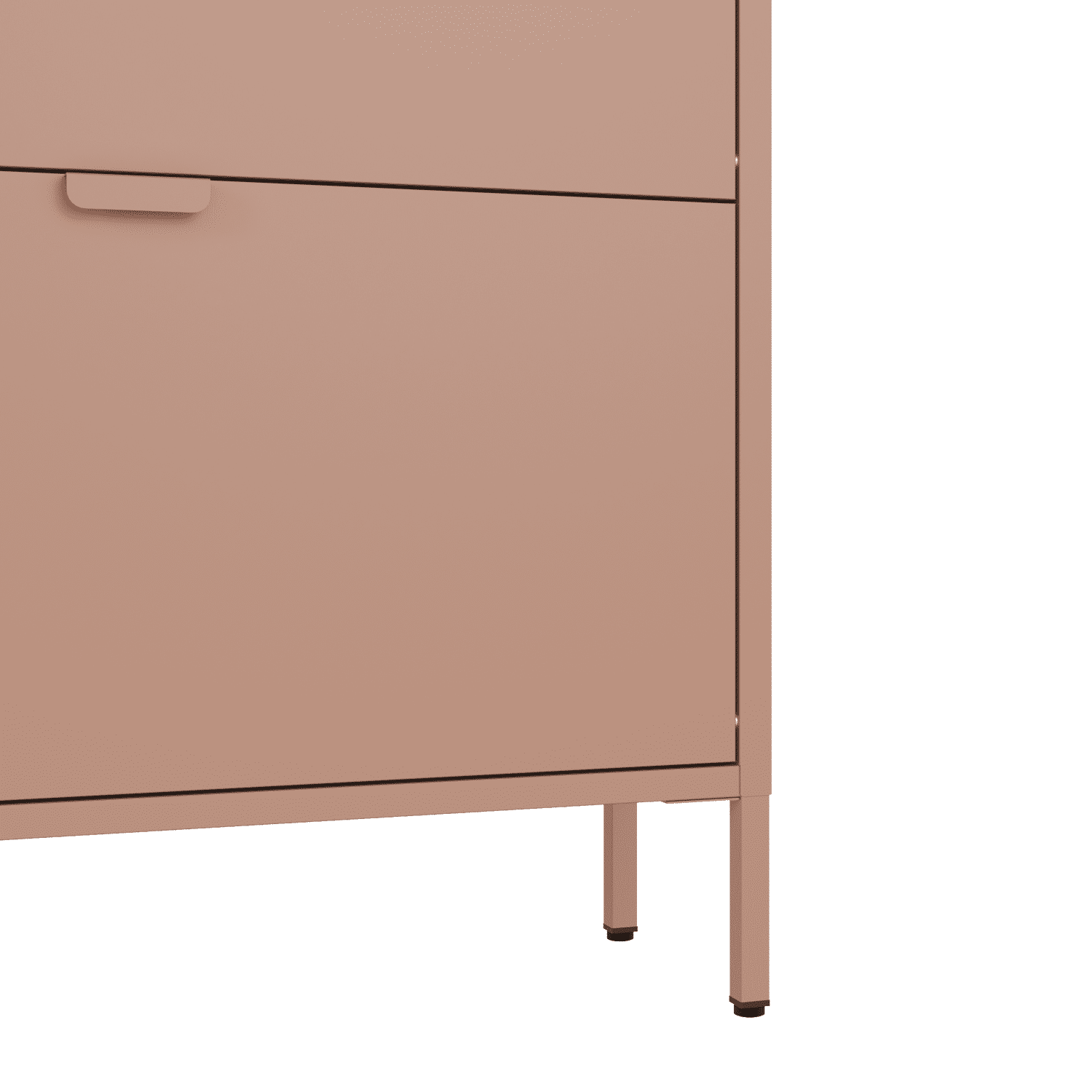 Mueble zapatero MARION 3 puertas metal rosa viejo