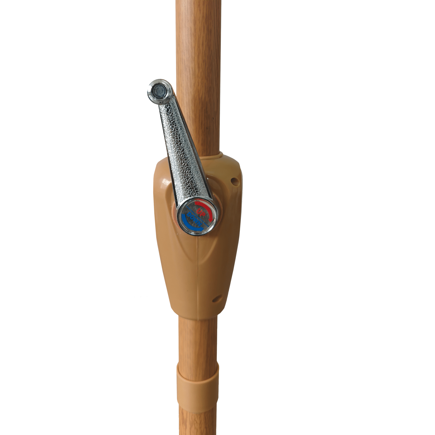 Parasol droit HAPUNA rectangulaire 2x3m beige et effet bois