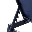 Lettino in textilene blu scuro - alluminio antracite