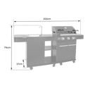 Cook'in Garden - Modulaire buitenkeuken FYRA - 3 branders